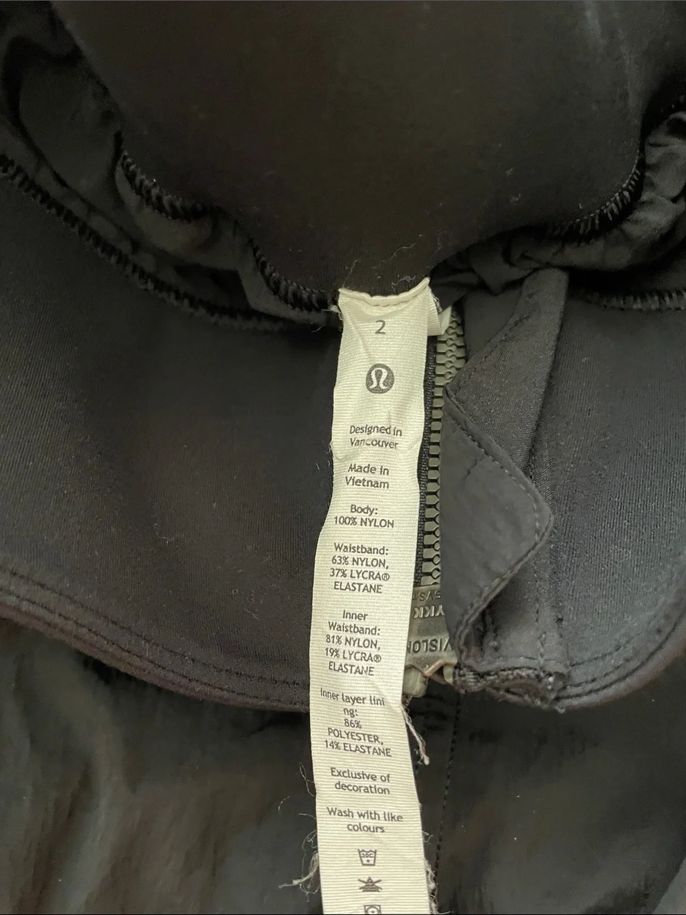 lululemon athletica EUC cinchable wide-leg high rise pant black size 2